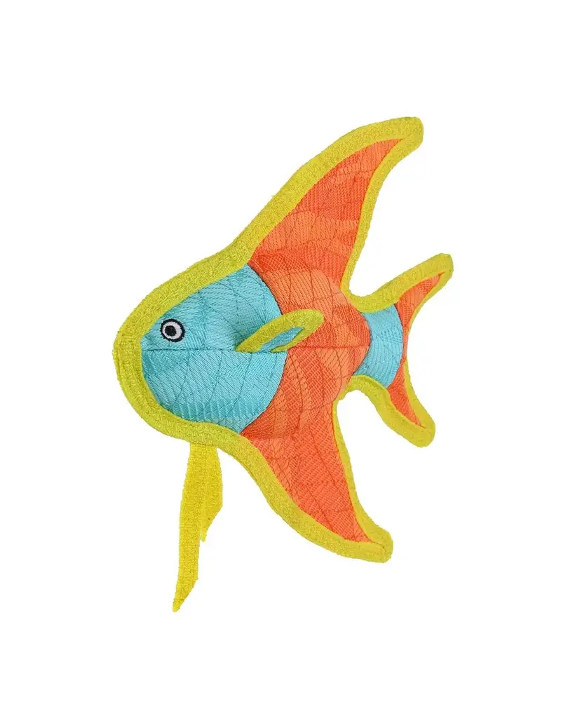 Tuffy's DuraForce Jr Angel Fish - Orange, Durable, Squeaky Dog