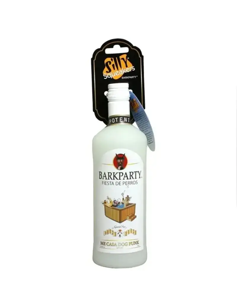 Tuffy's Silly Squeaker Liquor Bottle Bark Party, Squeaky Dog Toy
