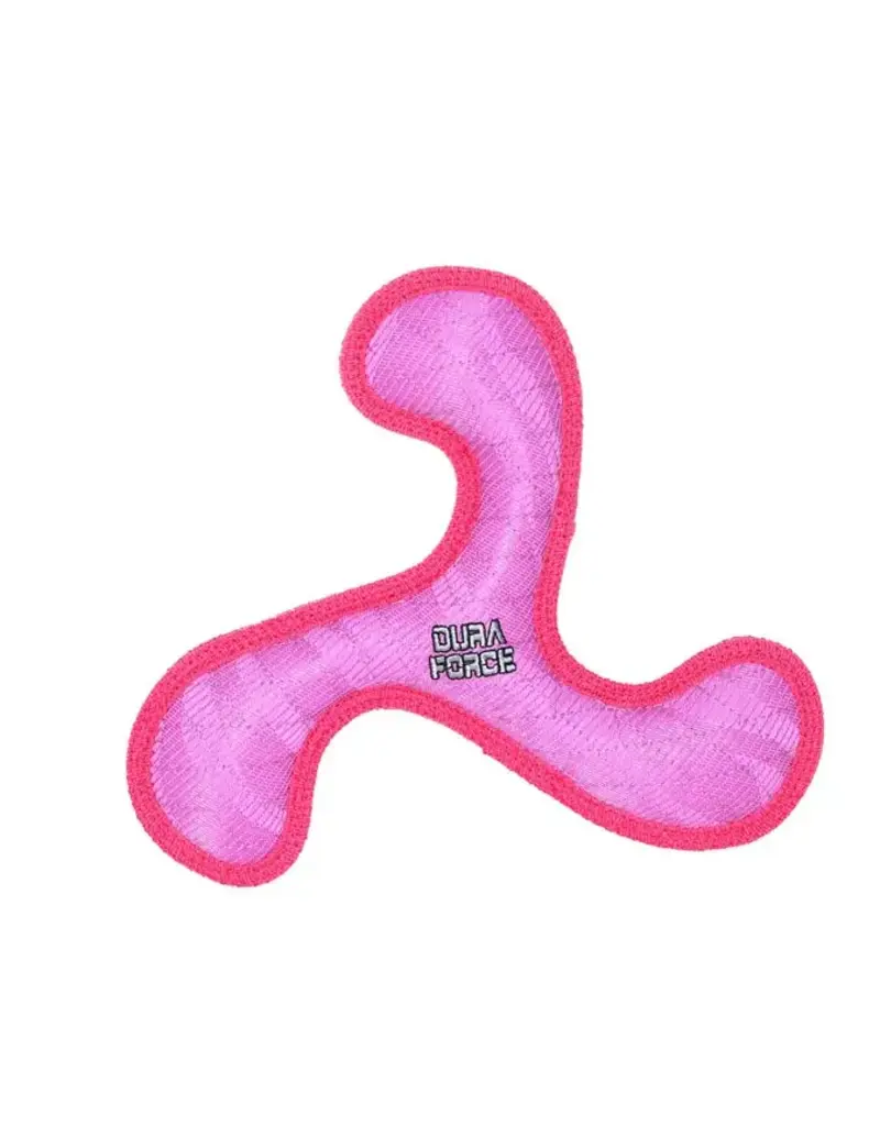 Tuffy's DuraForce Jr Boomerang - Pink, Durable, Squeaky Dog Toy