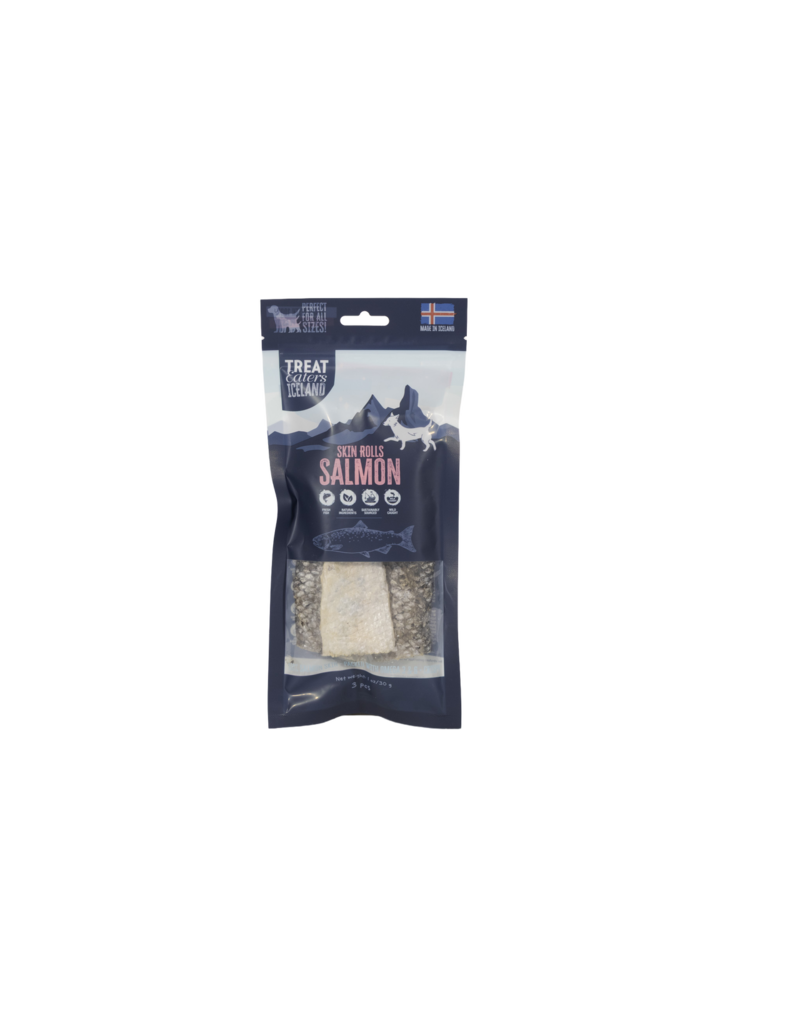 Treat Eaters Treat Eaters Iceland Salmon Skin Rolls 5-6 Inch, 3 PCS