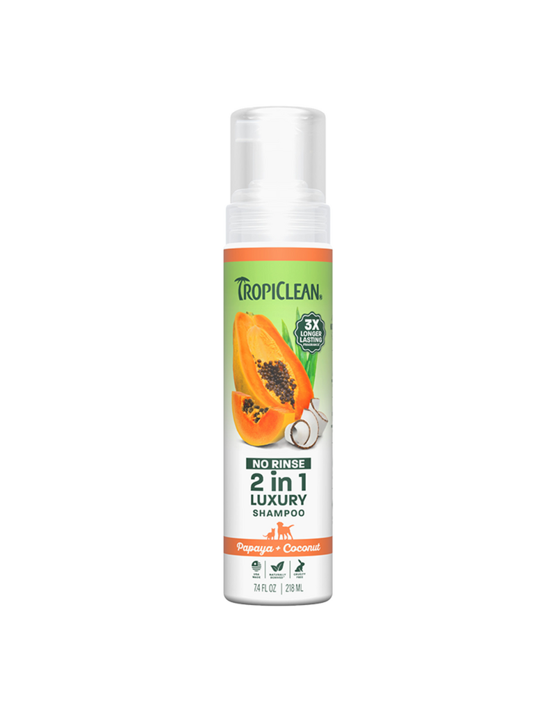 TropiClean Tropiclean Dog & Cat No Rinse Shampoo Papaya & Coconut 7.4oz
