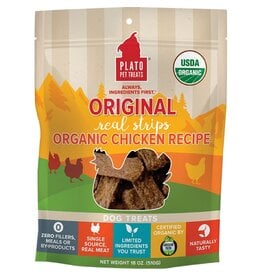 Plato Plato Dog Real Strips Organic Chicken 18oz