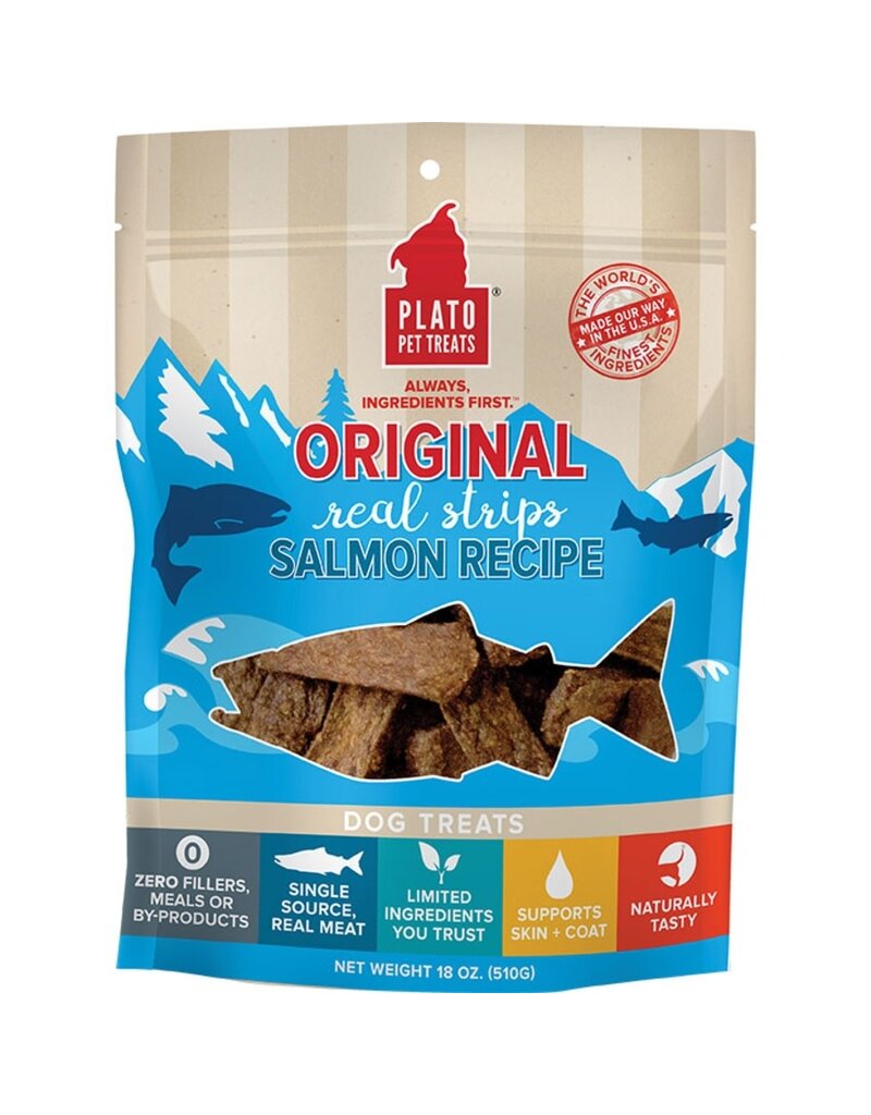Plato Plato Dog Real Strips Salmon 18oz