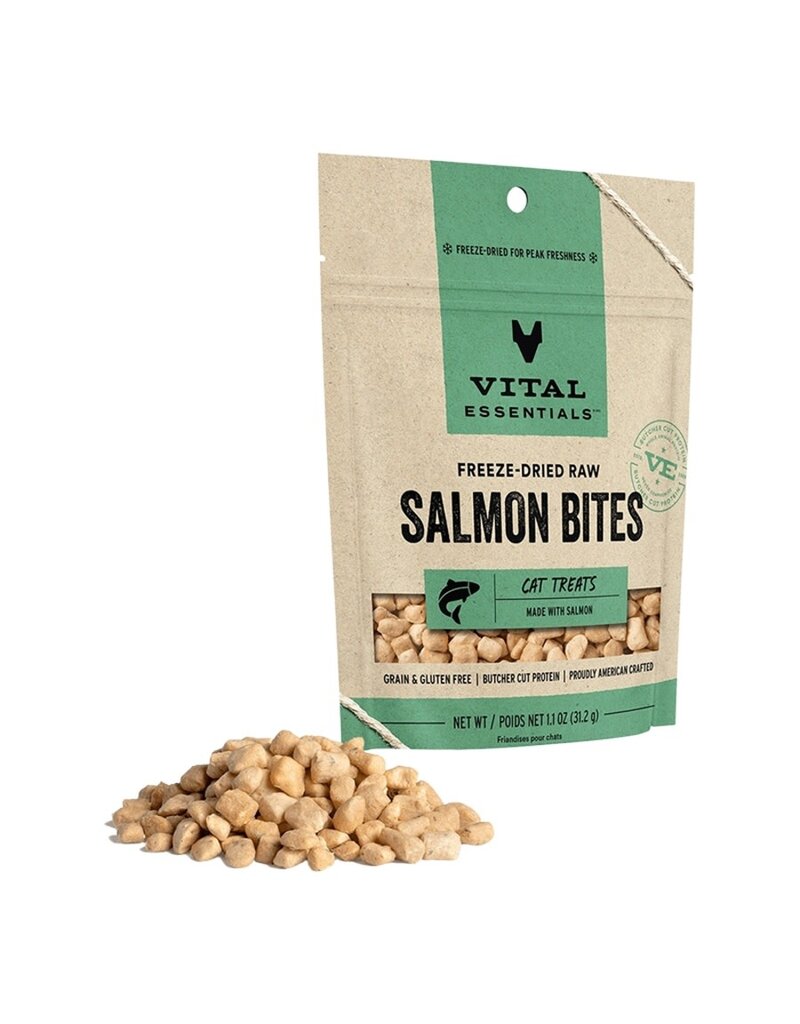 Vital Essentials Vital Essentials Freeze-Dried Salmon Bites Cat Treats 1.1oz