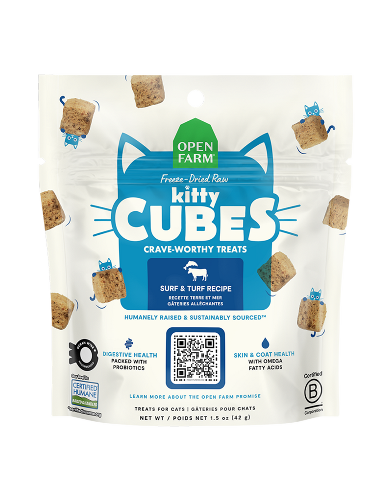 Open Farm Open Farm Cat Freeze-Dried Raw Kitty Cubes Treats Surf & Turf Recipe 1.5oz