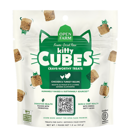 Open Farm Open Farm Cat Freeze-Dried Raw Kitty Cubes Treats Chicken & Turkey Recipe 1.5oz