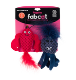 FabDog Fabcat Cat Floppy Lobster & Octopus 2 Pack