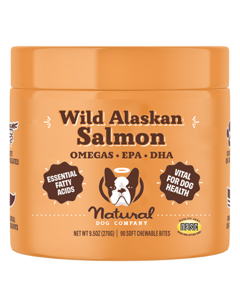 Natural Dog Company Dog Wild Alaskan Salmon Chews - 90 Count