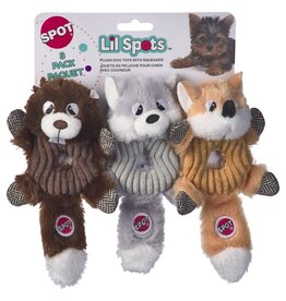 Ethical Ethical Lil Spots Donut Crinklers Plush Dog Toys 3 pack