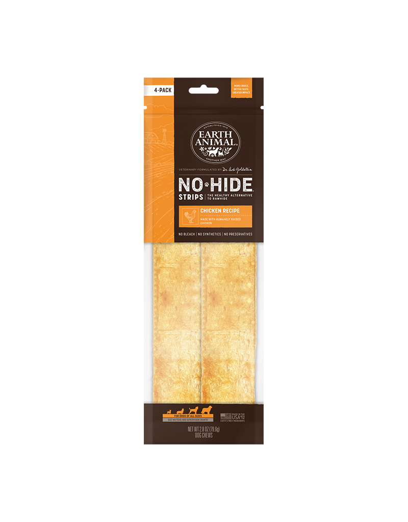 Earth Animal Earth Animal No-Hide Chicken Strips For Dogs 4 Pack