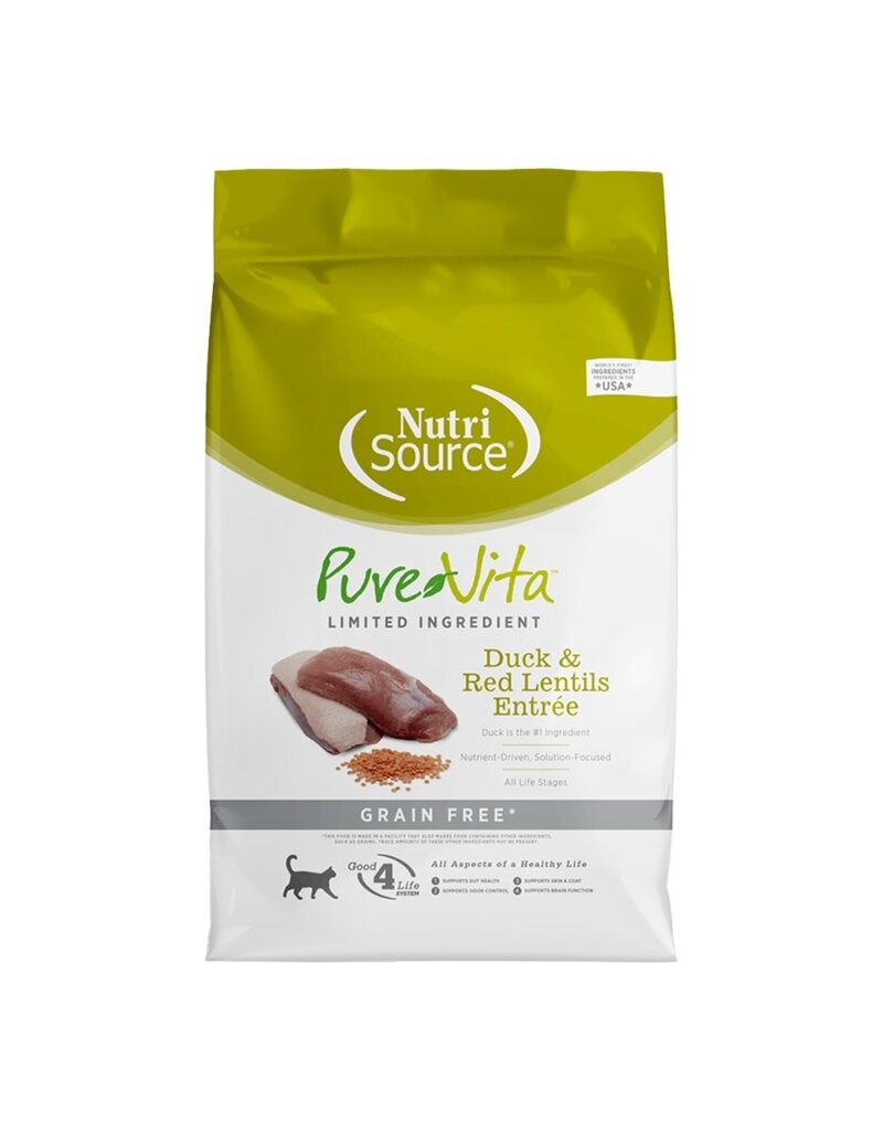 Nutrisource Pure Vita Cat Grain Free Duck & Red Lentils 4lbs