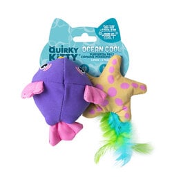 Quirky Kitty Pufferfish Pals Cat Toy 2 pc