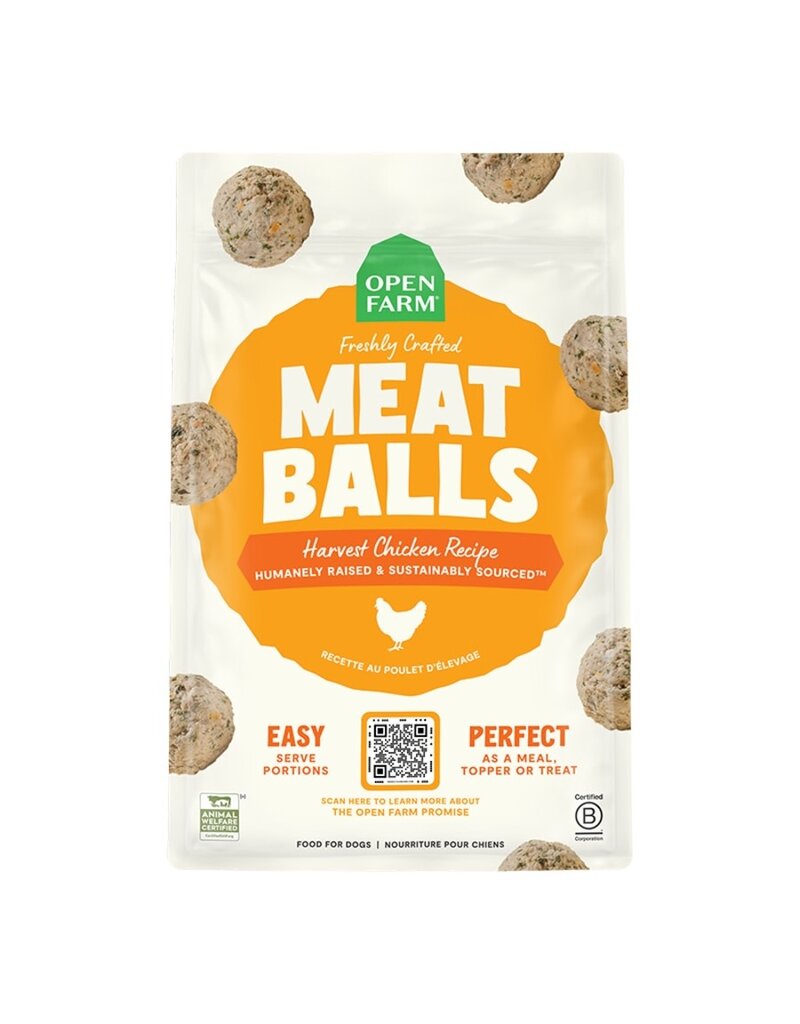 Open Farm Open Farm Dog Frozen Gently Cooked Meatballs Harvest Chicken 14oz
