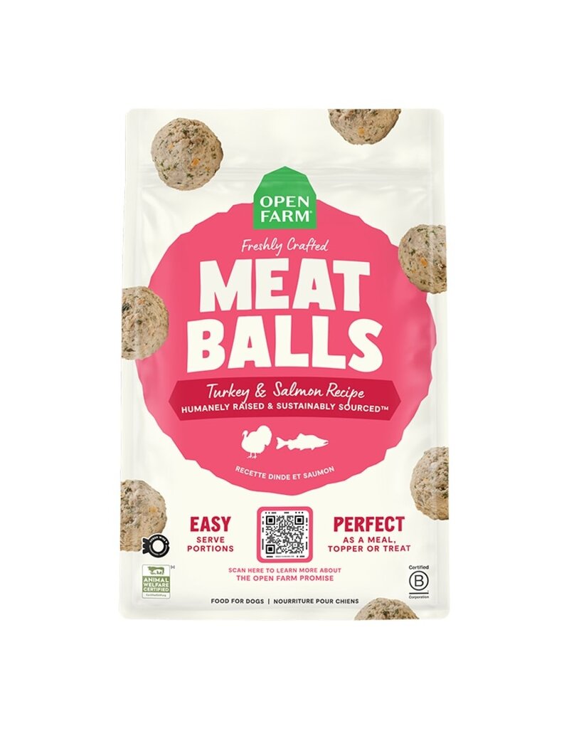 Open Farm Open Farm Dog Frozen Gently Cooked Meatballs Turkey & Salmon 14oz