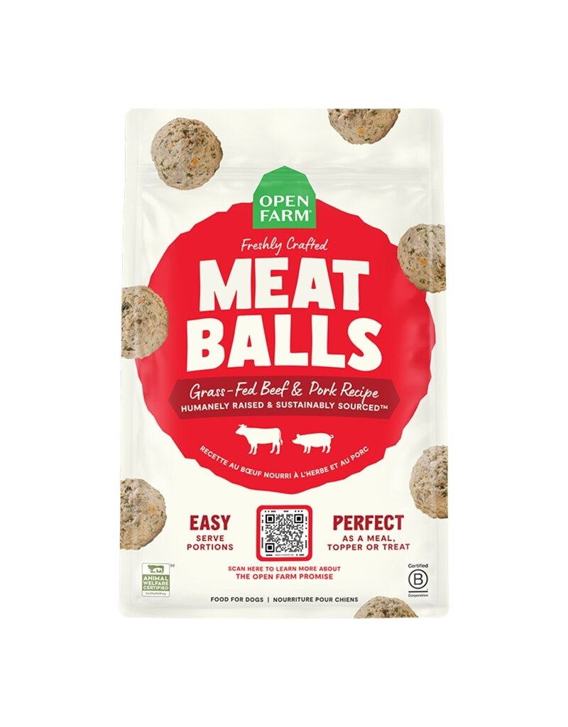 Open Farm Open Farm Dog Frozen Gently Cooked Meatballs Beef & Pork 14oz