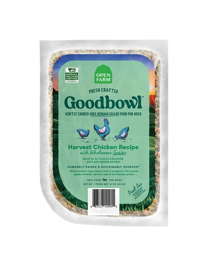Open Farm Open Farm Dog Frozen Goodbowl Harvest Chicken 16oz - 8 Pack