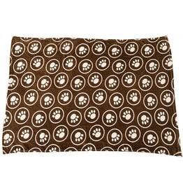 Ethical Spot Snuggler Blanket Paws and Circles Chocolate 40" x 60"