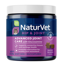 NaturVet Naturvet Cat Advanced Joint Care Hip & Joint Supplement Savory Salmon Flavor - 60 Count