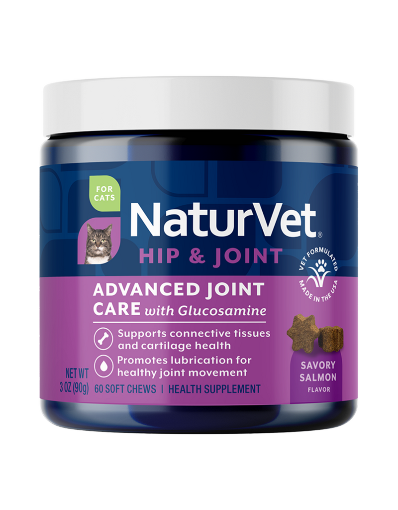 NaturVet Naturvet Cat Advanced Joint Care Hip & Joint Supplement Savory Salmon Flavor - 60 Count