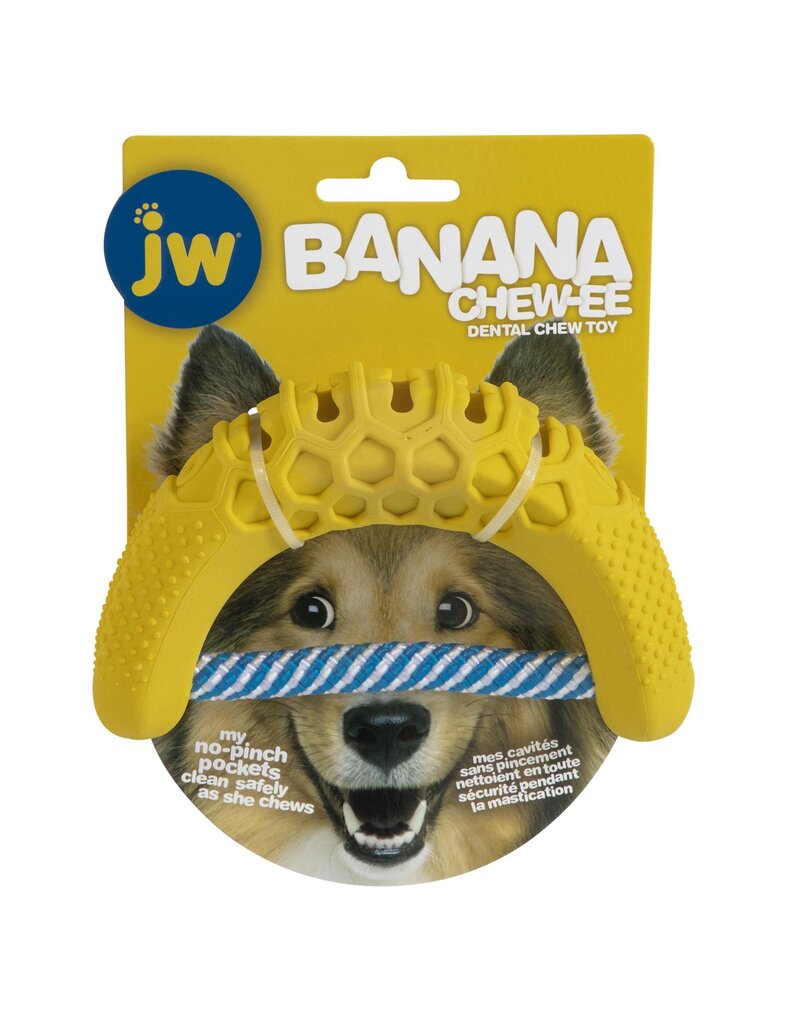 JW Products JW Pet Banana Cheewee Dog Toy Yellow