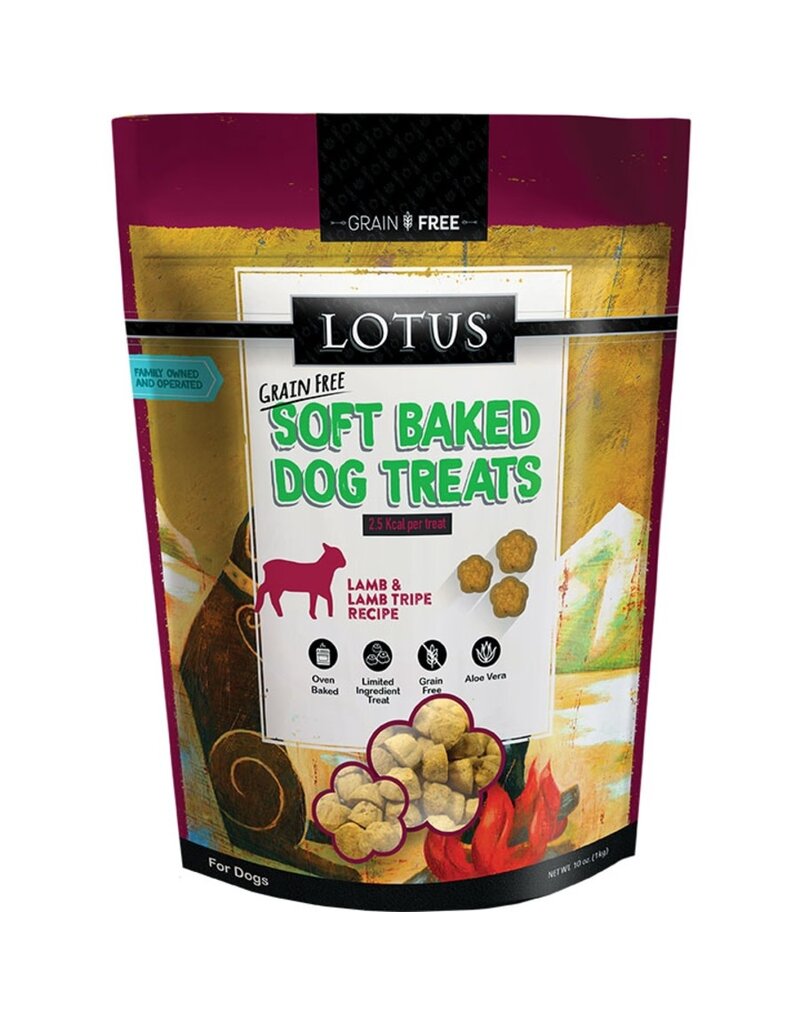 Lotus Lotus Soft Baked Grain Free Lamb Tripe Dog Treats 10oz