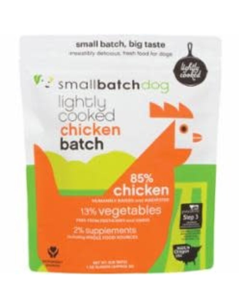 Small Batch SmallBatch Lightly Cooked Chicken Recipe Frozen Dog Food 2LB
