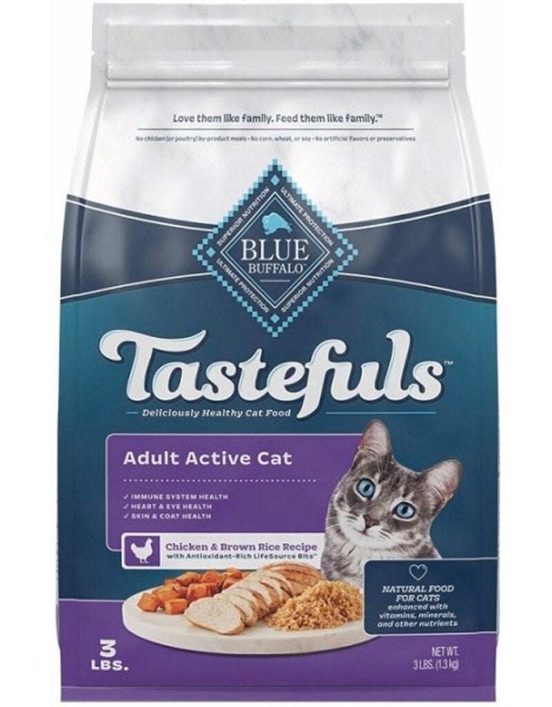 Blue Buffalo Blue Tastefuls Adult Active Cat Chicken & Brown Rice 3lb