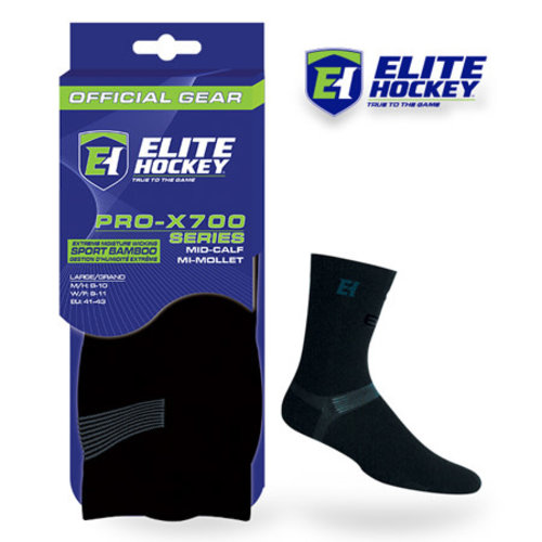 Elite Hockey Elite Hockey Pro-X700 Mid-Calf Ultra Bamboo Socks - Adult Elite Hockey Elite Hockey Pro-X700 Mid-Calf Ultra Bamboo Socks - Adult