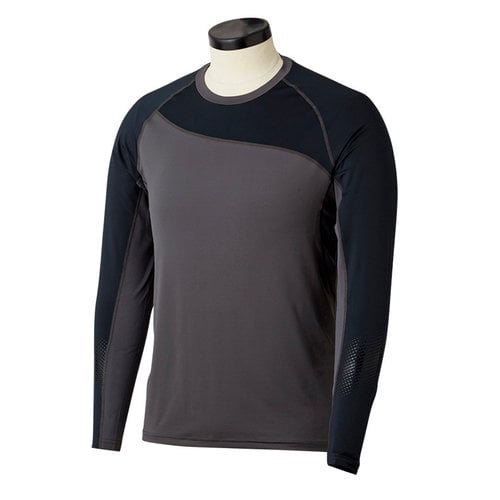 Bauer Bauer Pro Long Sleeve Base Layer Top - Dark Grey/Black - Youth