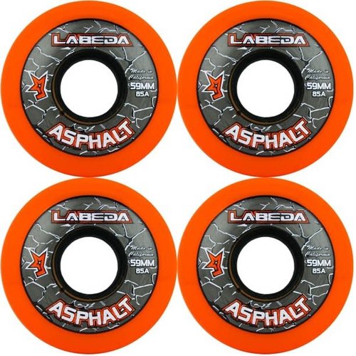 Labeda Labeda Asphalt Outdoor Wheel - 85a- 4 Pack - Orange