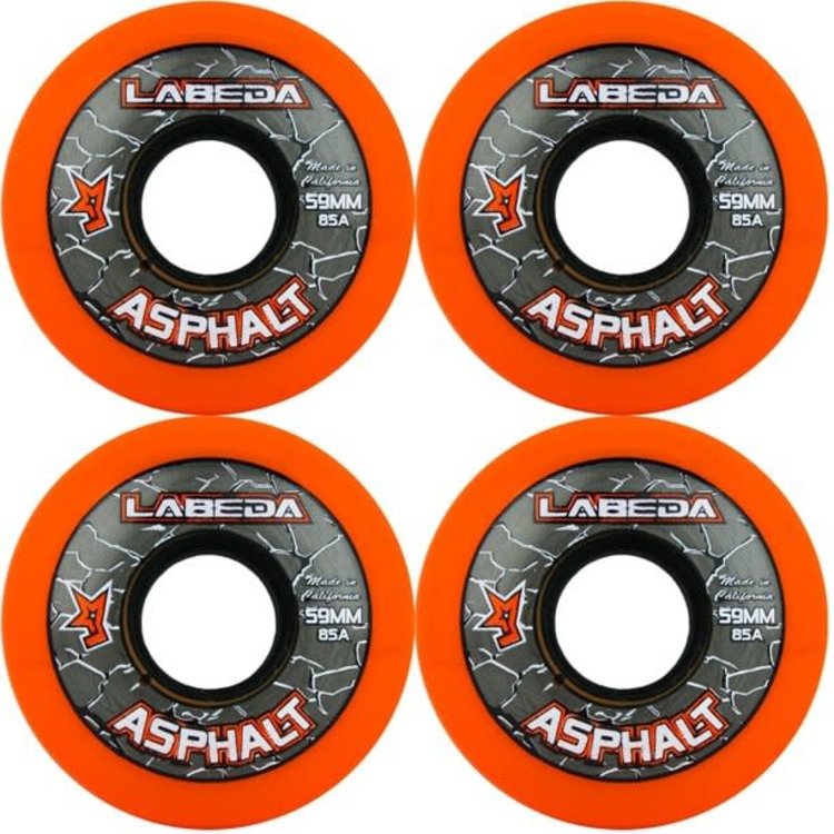 Labeda Labeda Asphalt Outdoor Wheel - 85a- 4 Pack - Orange