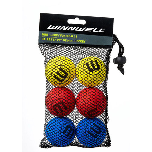 Winnwell Shinny Knee Hockey Ball - 6-Pack - Multicolor