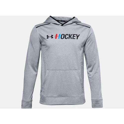 Under Armour S20 Hockey Graphic Hoody - Youth - Mod Gray