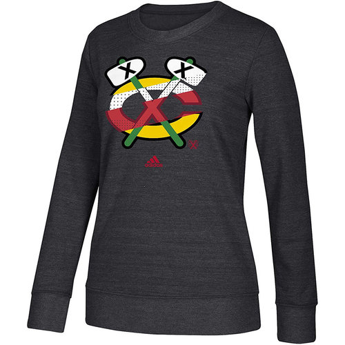 Adidas Adidas Chicago Blackhawks Comfy Crew Hoodie - Womens Adidas Adidas Chicago Blackhawks Comfy Crew Hoodie - Womens