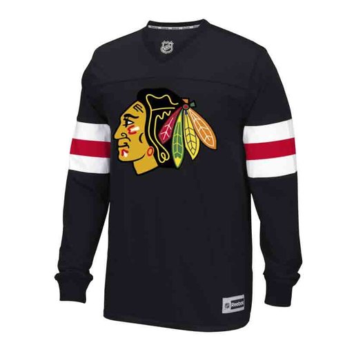CCM Chicago Blackhawks Long Sleeve Jersey Tee - Black - Senior CCM Chicago Blackhawks Long Sleeve Jersey Tee - Black - Senior