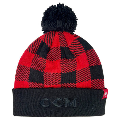CCM CCM Holiday Plaid Pom Knit CCM CCM Holiday Plaid Pom Knit