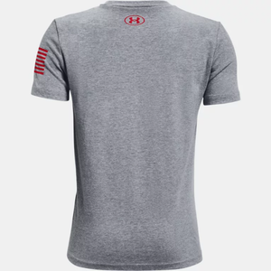 Under Armour Under Armour UA Freedom PTH Tee - Steel/Red - Youth