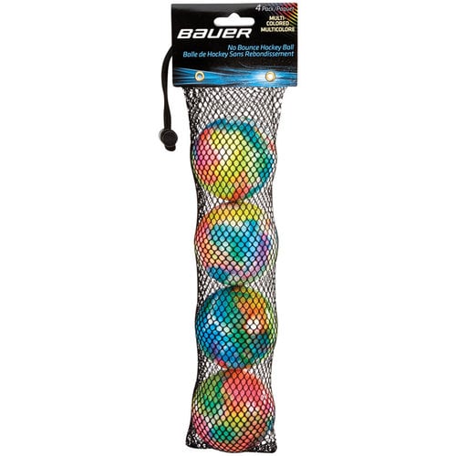 Bauer Bauer No Bounce Street Hockey Ball - Multi-Colored - 4-Pack