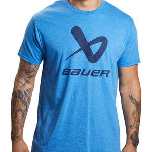 Bauer Bauer Core Lockup Short Sleeve Crew Tee - Senior - Blue