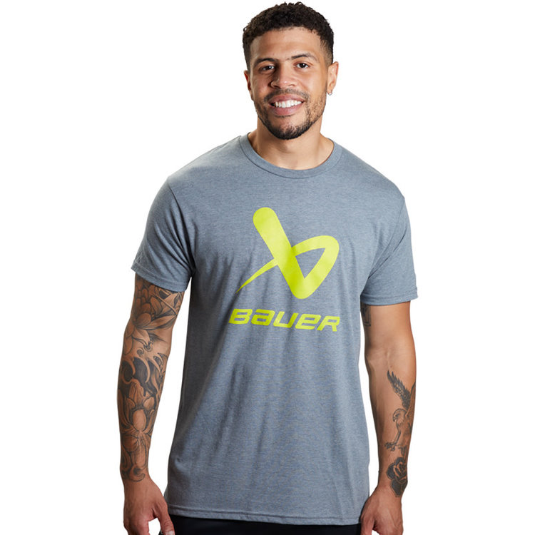 Bauer Bauer Core Lockup Short Sleeve Crew Tee - Senior - Grey