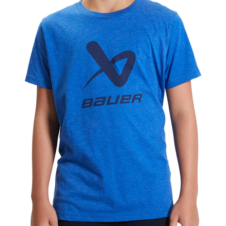 Bauer Bauer Core Lockup Short Sleeve Crew Tee - Youth - Blue