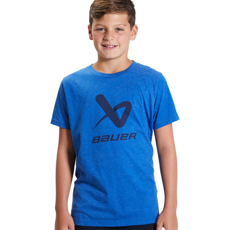 Bauer Bauer Core Lockup Short Sleeve Crew Tee - Youth - Blue
