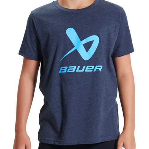 Bauer Bauer Core Lockup Short Sleeve Crew Tee - Youth - Navy Bauer Bauer Core Lockup Short Sleeve Crew Tee - Youth - Navy