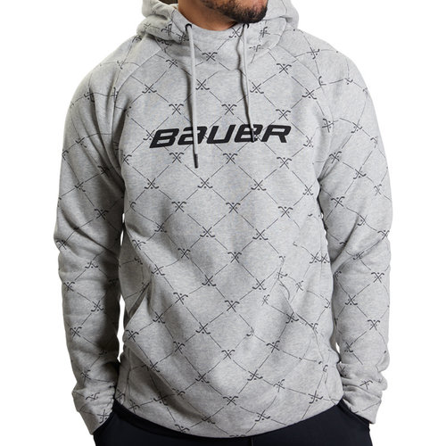 Bauer Bauer Stick Repeat Hoodie - Senior - Grey