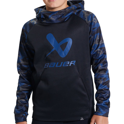 Bauer Bauer Raglan Camo Hoodie - Youth - Black