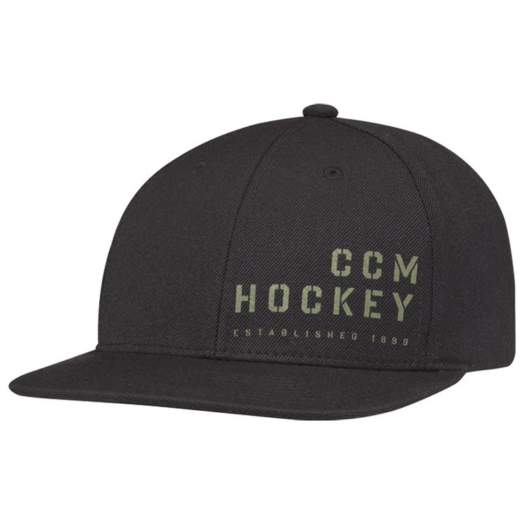 CCM CCM Camo Flatbrim Snapback Cap - Black