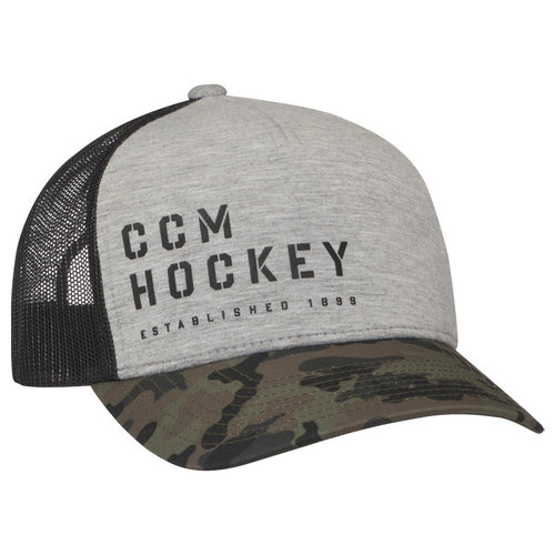 CCM CCM Camo Meshback Trucker Cap - Army Grey CCM CCM Camo Meshback Trucker Cap - Army Grey
