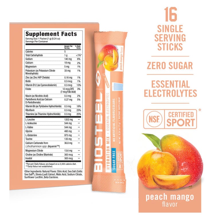 BioSteel BioSteel - Hydration Mix - 16ct - Peach Mango