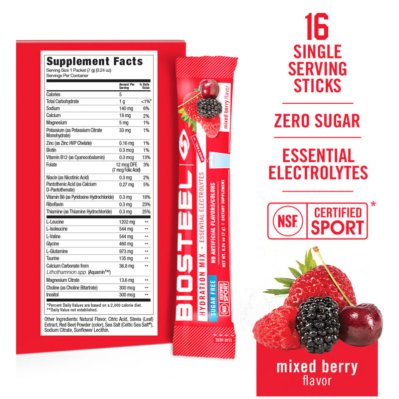 BioSteel High Performance Sports Mix (12 x Packets) + FREE BIOSTEEL TEAM  BOTTLE! 