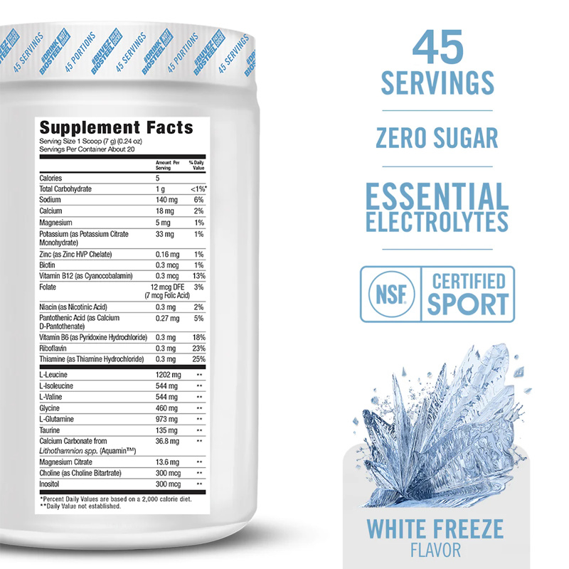 BioSteel Sports Nutrition Hydration Mix, White Freeze, 100 Servings